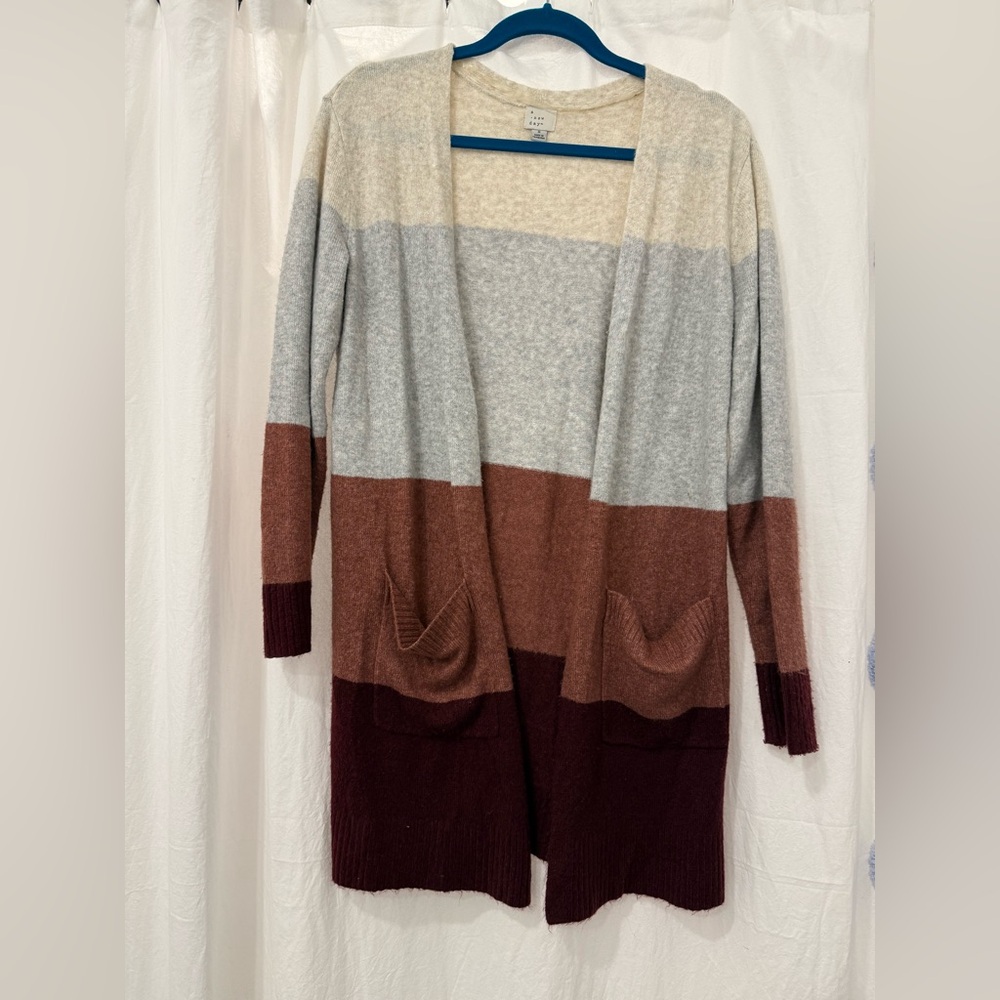 A New Day Colorblock Open Front Cardigan Sweater – Size Small
